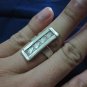 Fine Silver Rings Authentic Ethno Anello Argento Hill Tribe Solid Weave Tag Band