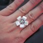 Fine Silver Rings HILLTRIBE Ethno Anello Argento Pedals Flower Tribal Hips 56064