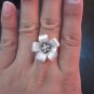 Fine Silver Rings HILLTRIBE Ethno Anello Argento Pedals Flower Tribal Hips 56064
