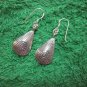 Hill Tribe Earrings Pure Silver Handcrafted Artisan Tribal Water Drop er066