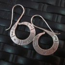 Silver Earrings Hill Tribe Handcraft Ethnic Artisan Spiral Roll Tag er041
