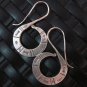 Silver Earrings Hill Tribe Handcraft Ethnic Artisan Spiral Roll Tag er041