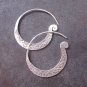 Earrings Hill Tribe Fine Silver Round Hoop Engrave New 2018 Collection Jewelry