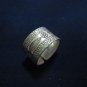 Fine Silver Rings HILLTRIBE Ethno Anello Argento Classic Fish Engrave Band 56044
