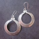 Earrings Hill Tribe Fine Silver Round Hoop Dangle Lanna Style New 2018 Jewelry