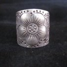 Fine Silver Jewelry Rings Ethno Anello Argento Adjustable Sakura Flowers 46018