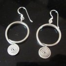 Hill Tribe Fine 925 Sterling Silver Earrings Spiral Ring Hoop Filigree Hippie Hill Tribe Fine 925 Sterling Silver Earrings Spiral Ring Hoop Filigree Hippie