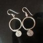 Hill Tribe Fine 925 Sterling Silver Earrings Spiral Ring Hoop Filigree Hippie