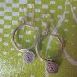 Hill Tribe Fine 925 Sterling Silver Earrings Spiral Ring Hoop Filigree Hippie