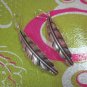 Hill Tribe Fine 925 Sterling Silver Earrings Long Sleeve Nature Leaf Feather