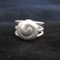 Fine Silver Jewelry Rings Ethno Anello Argento Adjustable Spiral Halo Band 46027