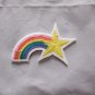 Iron on Sewing Patch Embroidered Emblem Cloth Applique Stardust Rainbow Meteor