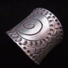 Fine Silver Rings Jewelry Ethno Anello Argento Adjustable Spiral Scale 4604