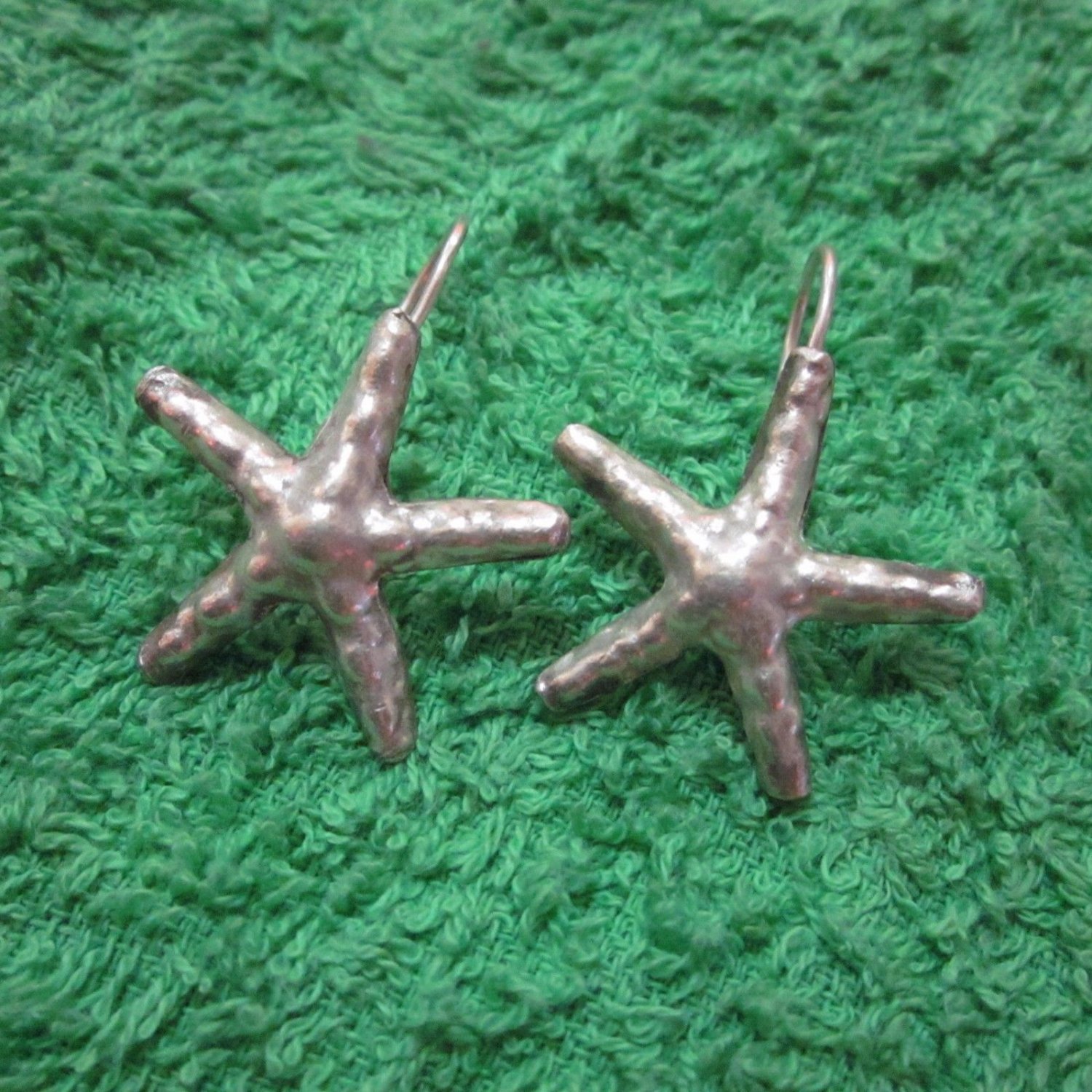 Hill Tribe Earrings Pure Silver Handcrafted Artisan Little Sea Stars er067