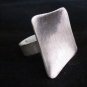 Fine Silver Jewelry Rings Ethno Anello Argento Adjustable Square Halo Band 46022