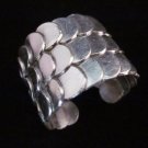 Fine Silver Rings Jewelry Ethno Anello Argento Adjustable 3 Layers Scales 4608