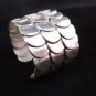 Fine Silver Rings Jewelry Ethno Anello Argento Adjustable 3 Layers Scales 4608
