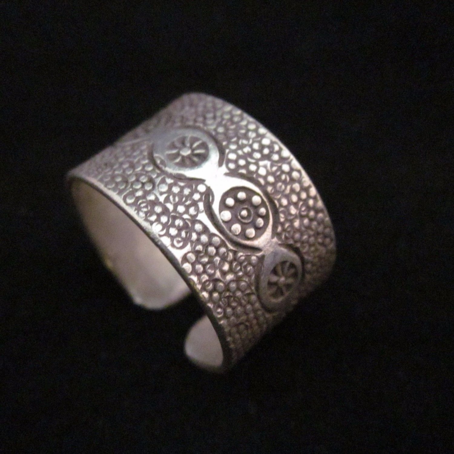 Fine Silver Jewelry Rings Ethno Anello Argento Adjustable Viking Band 46010