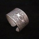Fine Silver Jewelry Rings Ethno Anello Argento Adjustable Viking Band 46010