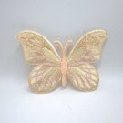 Iron On Patches Clothes Embroidered Badges Sewing Beige Butterfly Papillon Iron On Patches Clothes Embroidered Badges Sewing Beige Butterfly Papillon