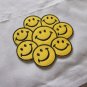 Iron on Sewing Patch Embroidered Emblem Cloth Applique Many Yellow Smiley Faces