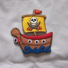 Iron-on Sewing Patch Embroidered Emblem Cloth Applique Pirates Ship One Pieces