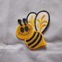 Iron on Sewing Patch Embroidered Emblem Cloth Applique Flying Yellow Honey Bee