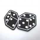 Iron On Patches Clothes Embroidered Badges Sewing DIY DICE Cube Gambling Casino Iron On Patches Clothes Embroidered Badges Sewing DIY DICE Cube Gambling Casino
