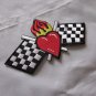 Iron on Sewing Patch Embroidered Emblem Cloth Applique Heart Racing Club Biker