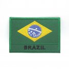 Iron On Patches Clothes Embroidered Badges Sewing DIY Brazil Flag Nationality Iron On Patches Clothes Embroidered Badges Sewing DIY Brazil Flag Nationality