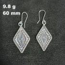 FINE SILVER EARRINGS VINTAGE CRAFT DANGLE ARTISAN 9g RETRO DROP #E008