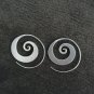 FINE SILVER EARRINGS VINTAGE CRAFT DANGLE ARTISAN 6g FILIGREE ROUND #E010