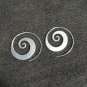 FINE SILVER EARRINGS VINTAGE CRAFT DANGLE ARTISAN 6g FILIGREE ROUND #E010