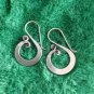 Fine Sterling Silver Earrings 925 Handcraft Tribal Jewelry Hoops Vintage ERA1213