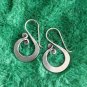 Fine Sterling Silver Earrings 925 Handcraft Tribal Jewelry Hoops Vintage ERA1213