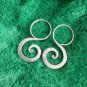FINE SILVER EARRINGS 925 STERLING CRAFT VINTAGE TRIBAL FASHION ARTISAN LOT1616