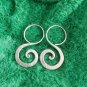 FINE SILVER EARRINGS 925 STERLING CRAFT VINTAGE TRIBAL FASHION ARTISAN LOT1616