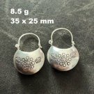 FINE SILVER EARRINGS VINTAGE CRAFT DANGLE ARTISAN 8g FANCY HOBO #E006