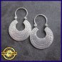 FINE SILVER EARRINGS 925 STERLING HOOP ROUND TRIBAL TRADITIONAL ASIAN WOMEN