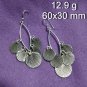 FINE SILVER EARRINGS 925 STERLING CRAFT VINTAGE TRIBAL JEWELRY WOMEN LOT1761