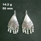 FINE SILVER EARRINGS 925 STERLING CRAFT Dangle 14g Tribal Charms Vintage 23812