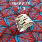 Fine Silver Rings Sterling 925 반지 Craft Free Size Tribal Vintage Band R641018