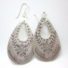 Fine Sterling Silver Earrings HillTribe Orecchini серьги Tribal Drop Collectible