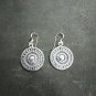 FINE SILVER EARRINGS 925 STERLING CRAFT Dangle 9g Round Vintage Charms L1905
