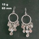 FINE SILVER EARRINGS 925 STERLING CRAFT Dangle 15g Chadelier Charms 23614
