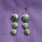FINE SILVER EARRINGS 925 STERLING CRAFT VINTAGE TRIBAL JEWELRY WOMEN LOT1707