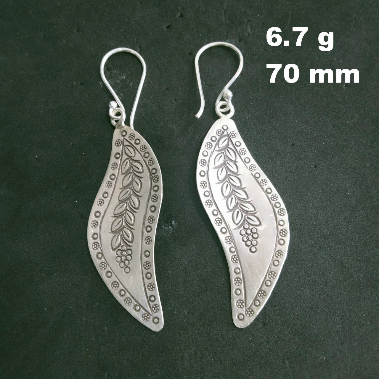 FINE SILVER EARRINGS 925 STERLING CRAFT Dangle 6g Vintage Success Theme 23818
