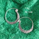 Fine Sterling Silver Earrings 925 Handcraft Tribal Jewelry Hoops Vintage ERA1212 Fine Sterling Silver Earrings 925 Handcraft Tribal Jewelry Hoops Vintage ERA1212