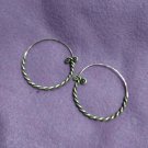 FINE SILVER EARRINGS 925 STERLING CRAFT VINTAGE TRIBAL JEWELRY WOMEN LOT1714