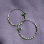 FINE SILVER EARRINGS 925 STERLING CRAFT VINTAGE TRIBAL JEWELRY WOMEN LOT1714